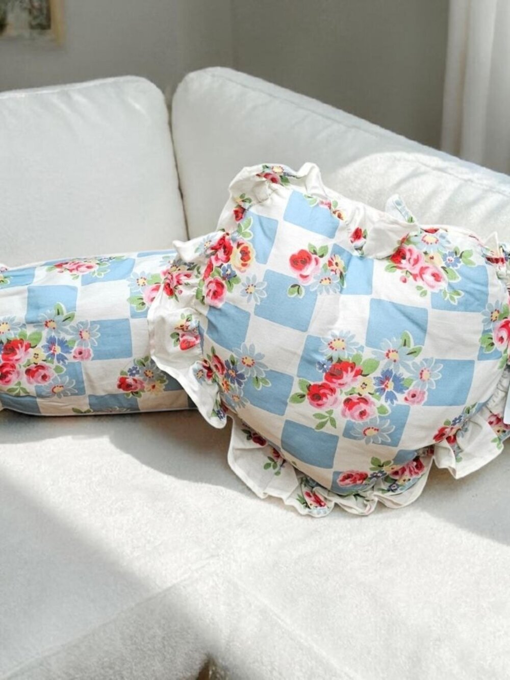 Cath Kidston London New Cottagecore Bolster and Heart-shaped Throw Pillow Set